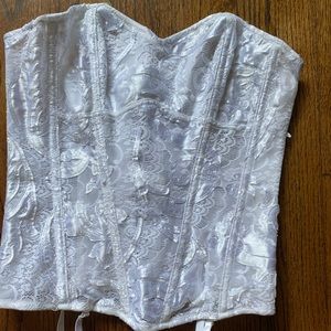 White lace corset